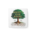 Porzellan-Magnet — „Mighty Oak“ Eichel- & Baum-Quadrat-Kühlschrankmagnet