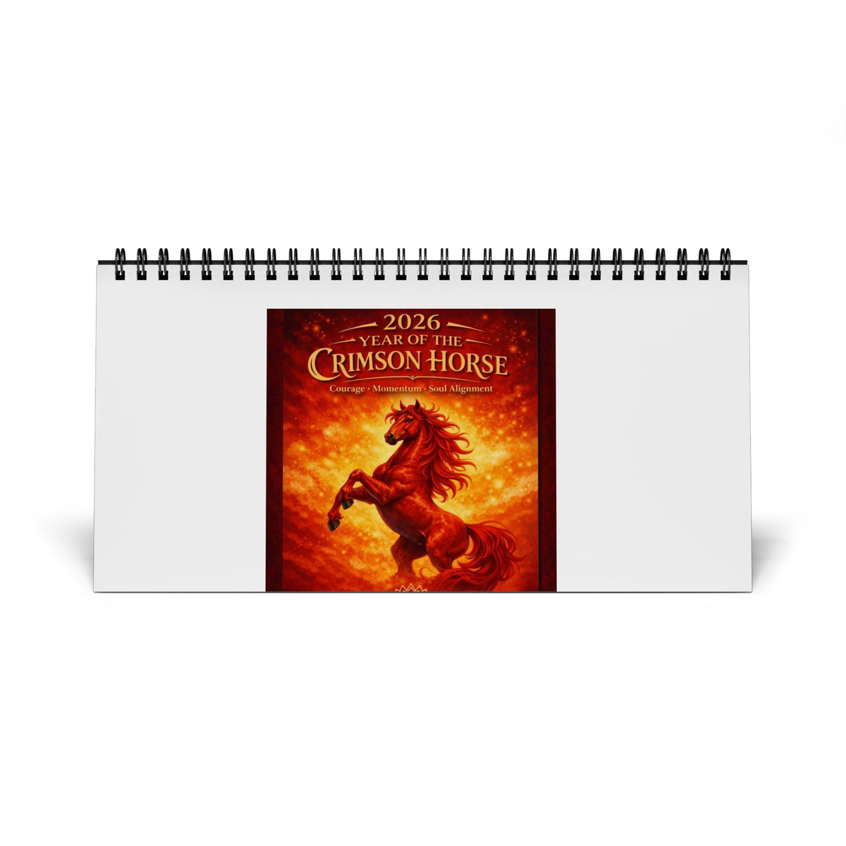 Crimson Horse 2026 Desk Calendar