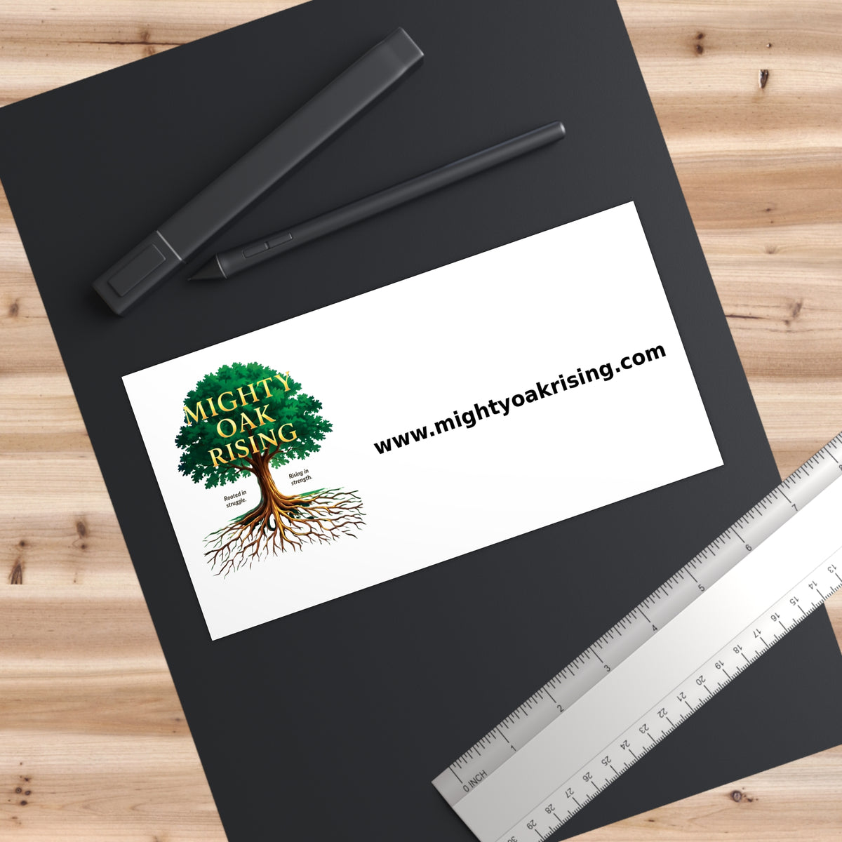 Mighty Oak Rising Logo Bumper Sticker