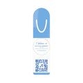 Inspirational 'I Believe in Love Peace Harmony' Metal Bookmark with QR Code