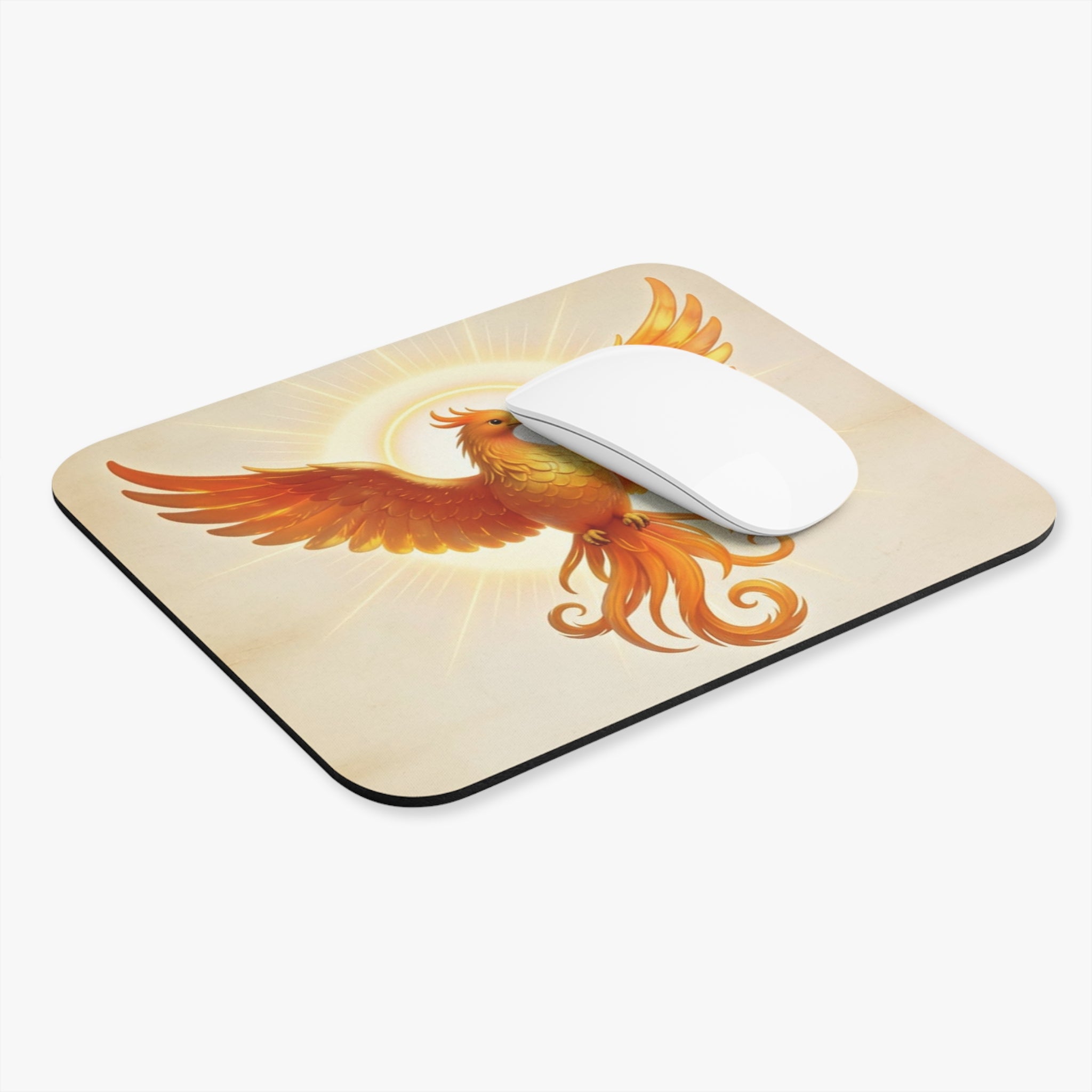 Phoenix Mouse Pad – Golden Rising Bird Desk Mat