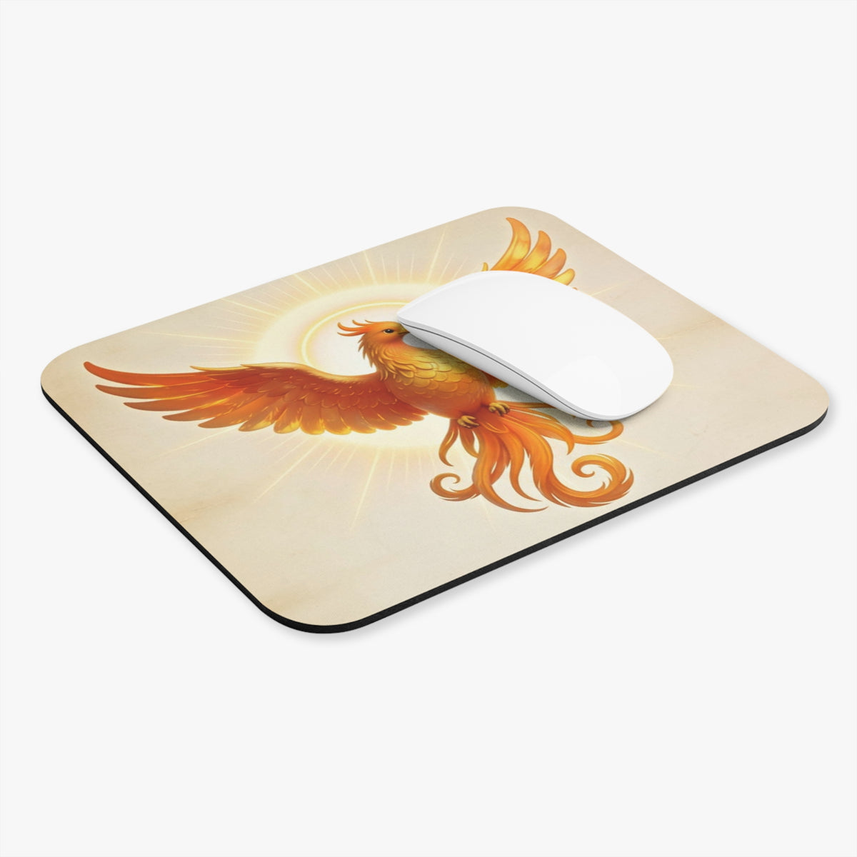 Phoenix Mouse Pad – Golden Rising Bird Desk Mat