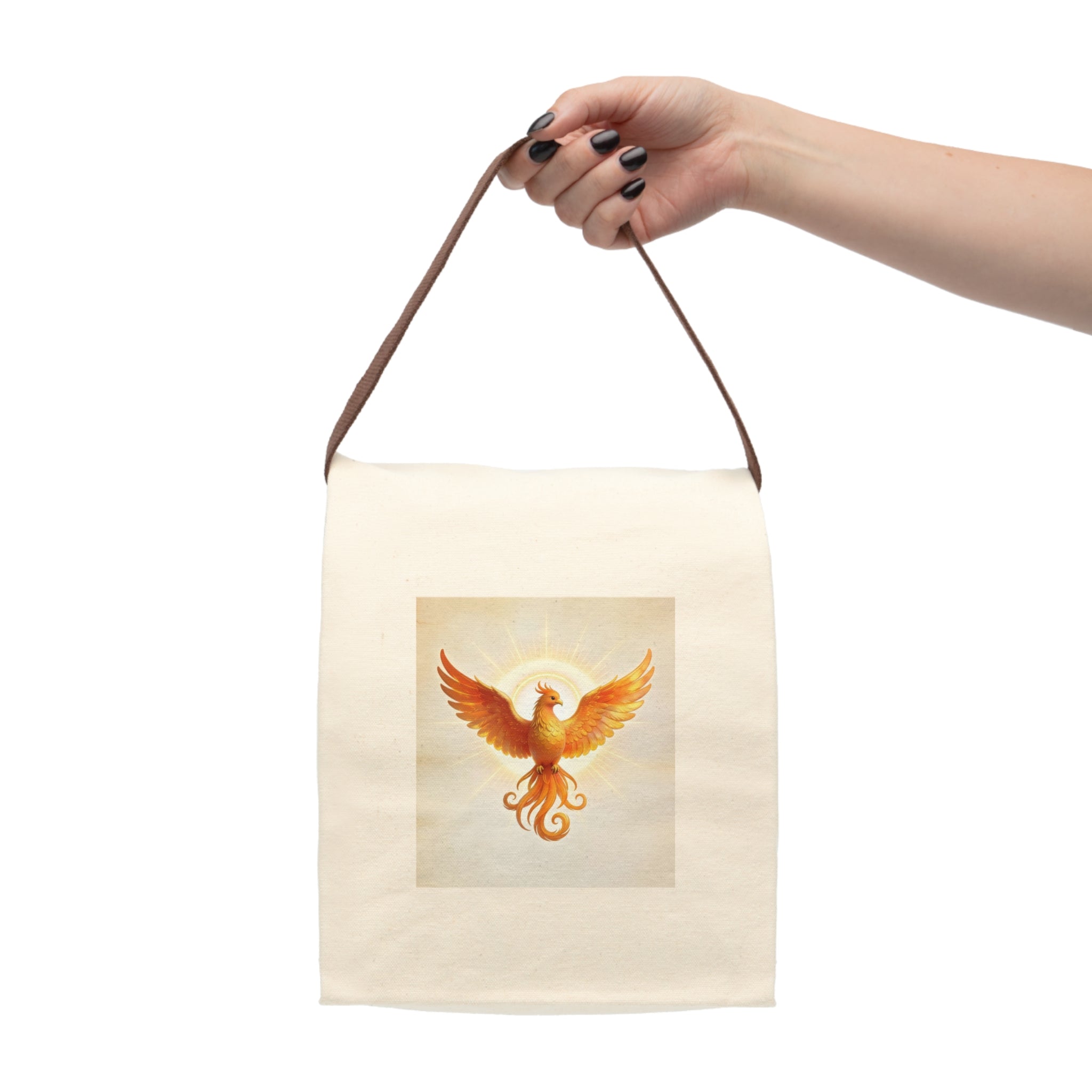 Phoenix Canvas Lunch Bag with Strap — Reusable Insulated Tote
