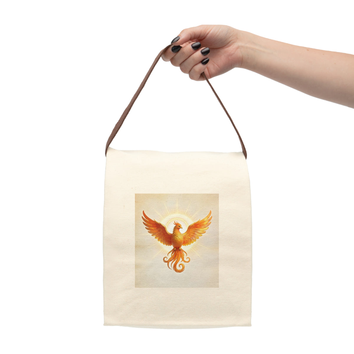 Phoenix Canvas Lunch Bag with Strap — Reusable Insulated Tote