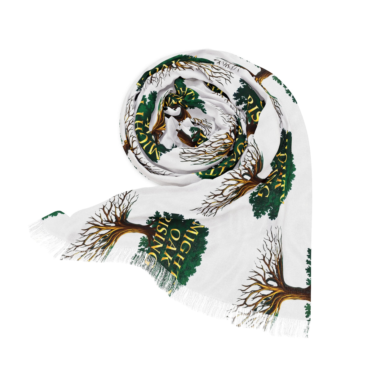 Light Scarf — Lightweight Pattern Scarf (repeating "Mighty Oak")