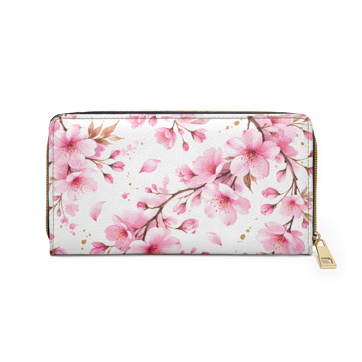 Floral Cherry Blossom Zipper Wallet