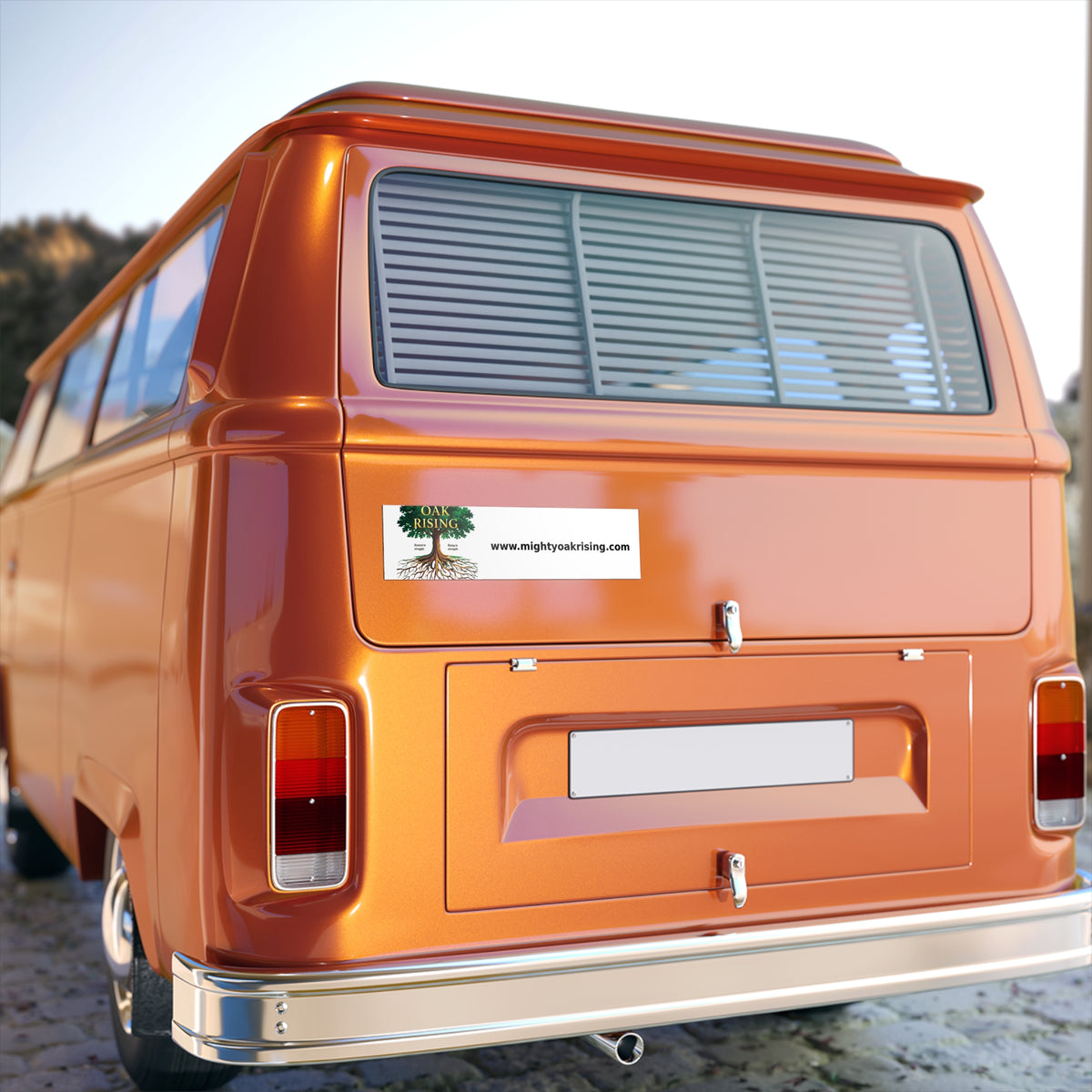Mighty Oak Rising Logo Bumper Sticker