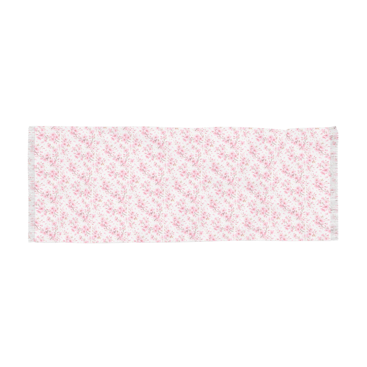 Floral Sakura Light Scarf — Pink Vintage Rose Pattern, Lightweight Spring/Summer Wrap