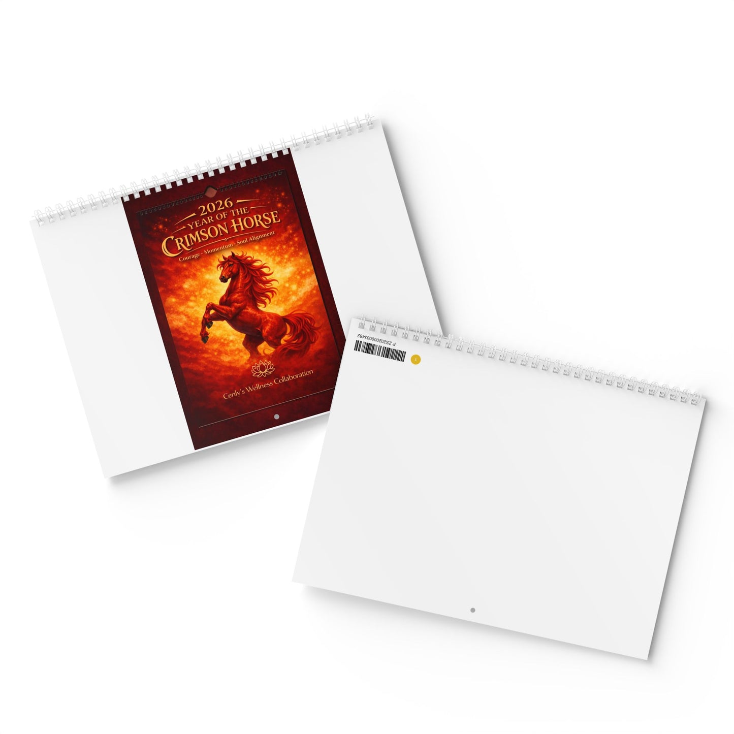 2026 Wall Calendar — Monthly Planner showing dates for new and full moon