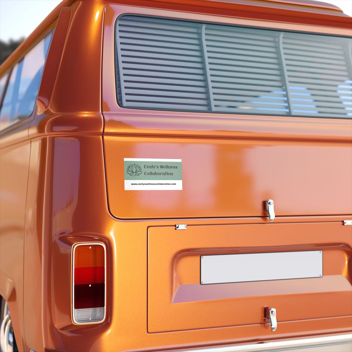 Bumper Sticker — "Cenly's Wellness Collaboration" Logo Sticker with Lotus & Website