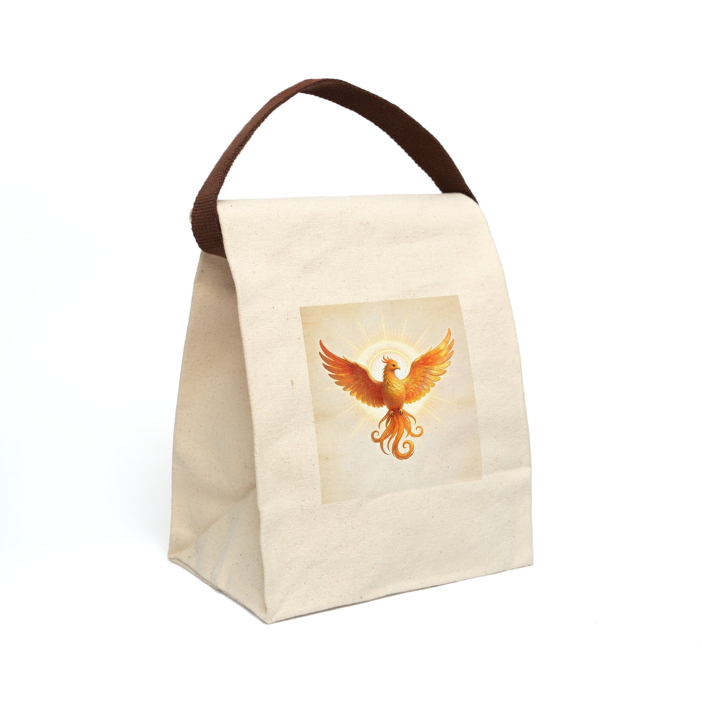 Phoenix Canvas Lunch Bag with Strap — Reusable Insulated Tote