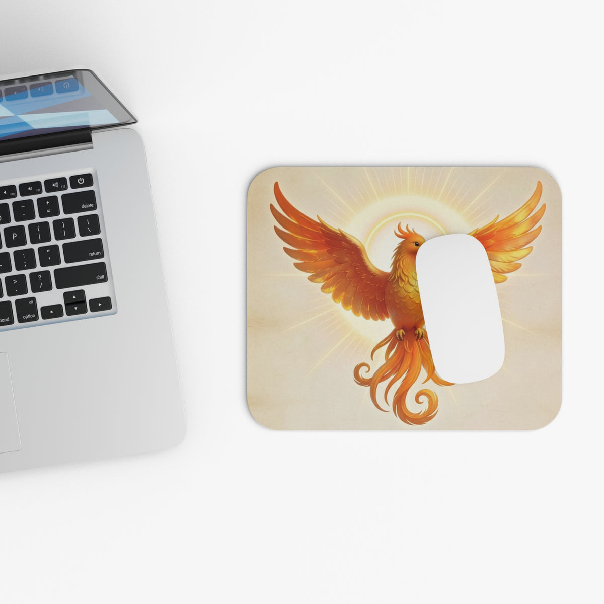 Phoenix Mouse Pad – Golden Rising Bird Desk Mat