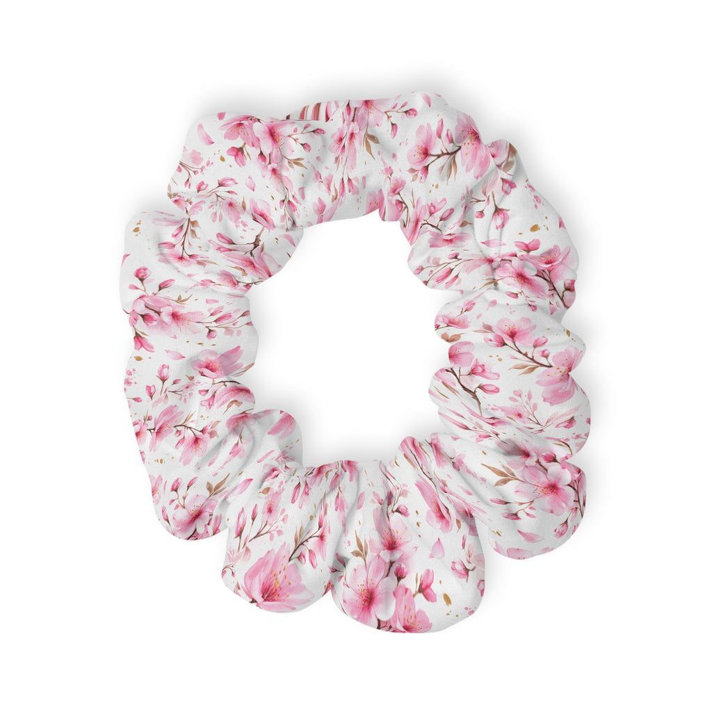 Pink Blossom Floral Scrunchie