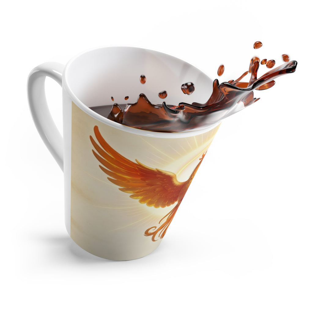Phoenix Latte Mug — Radiant Mythical Bird Coffee Cup