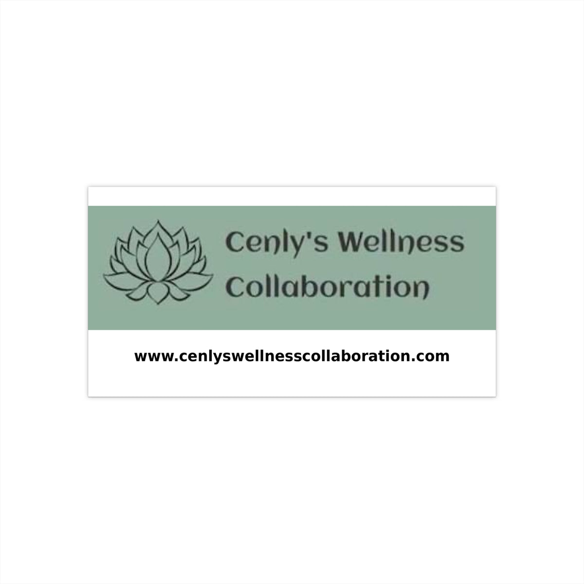 Bumper Sticker — "Cenly's Wellness Collaboration" Logo Sticker with Lotus & Website