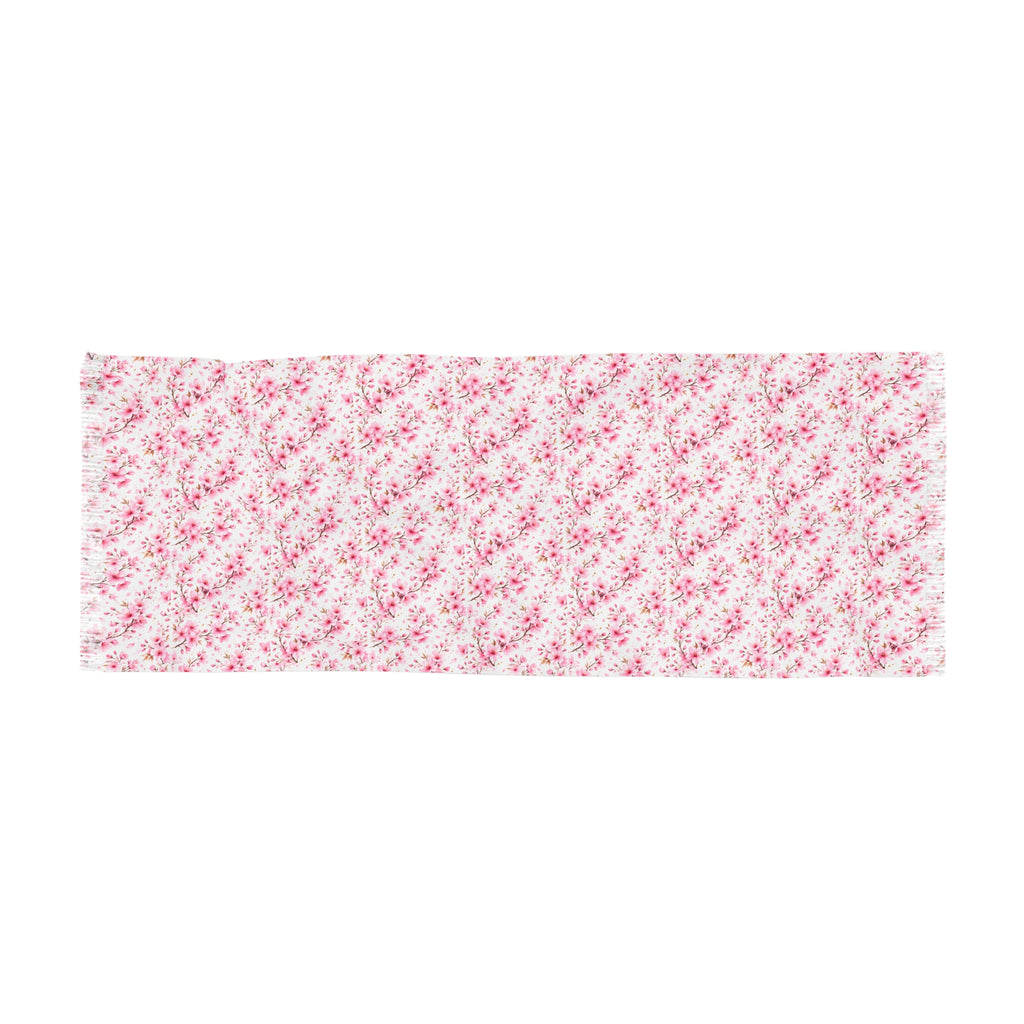 Blumenschal Sakura – Rosa Vintage Rosenmuster, leichter Frühlings-/Sommerschal