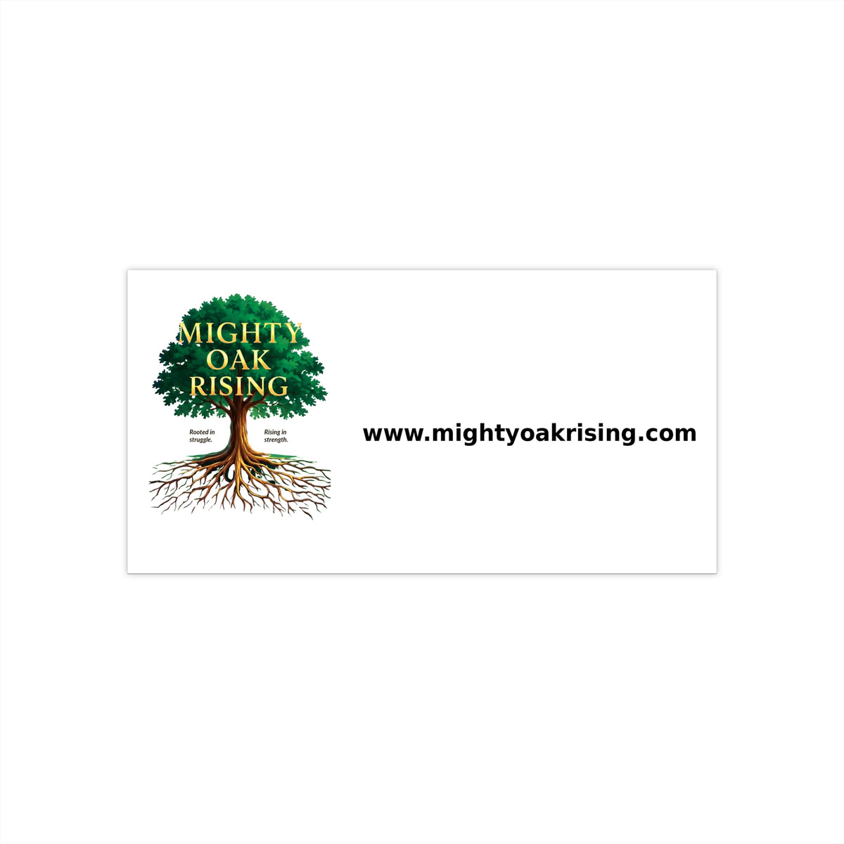 Mighty Oak Rising Logo Bumper Sticker