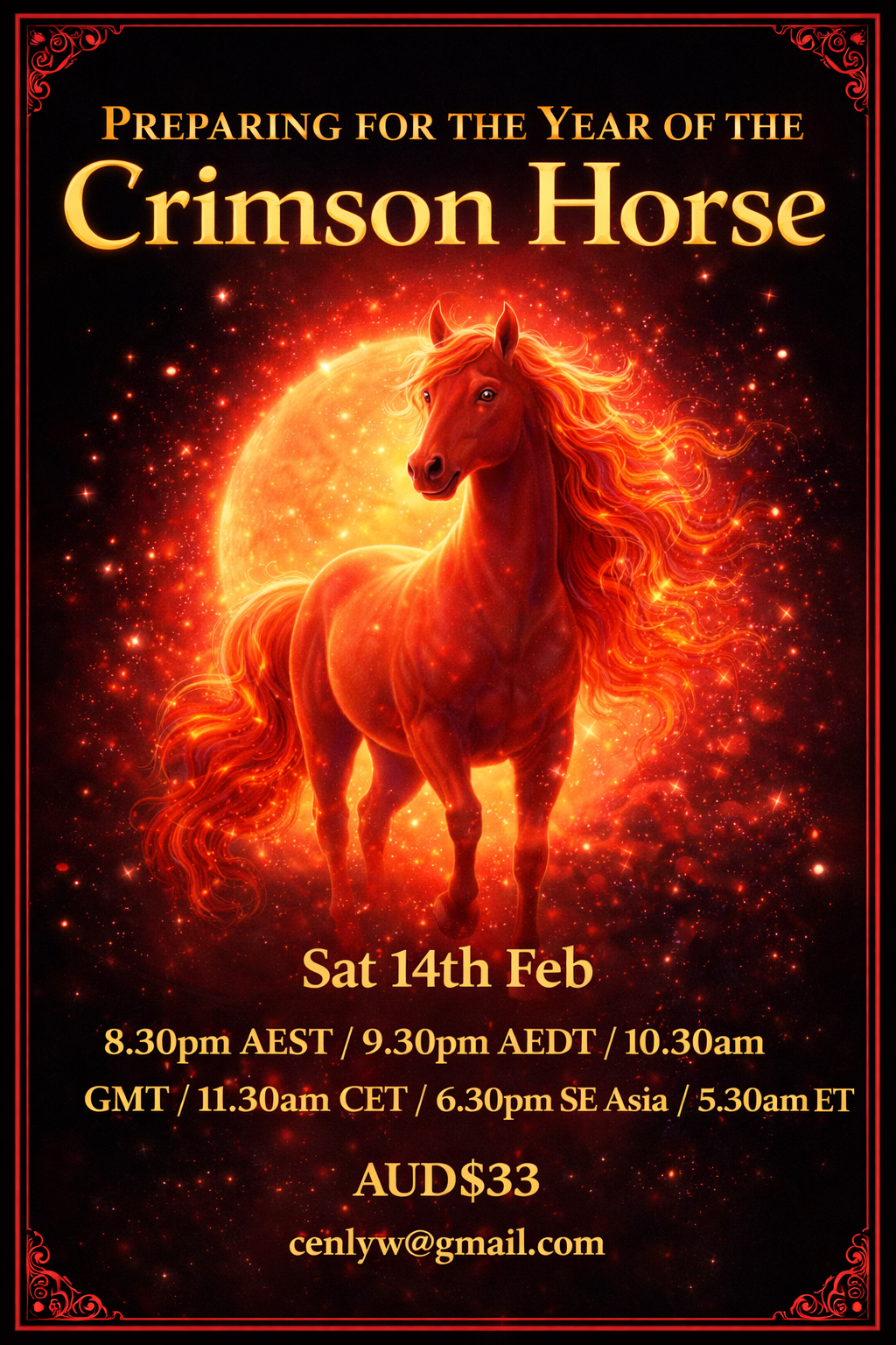 Preparing for the Crimson Horse year workshop